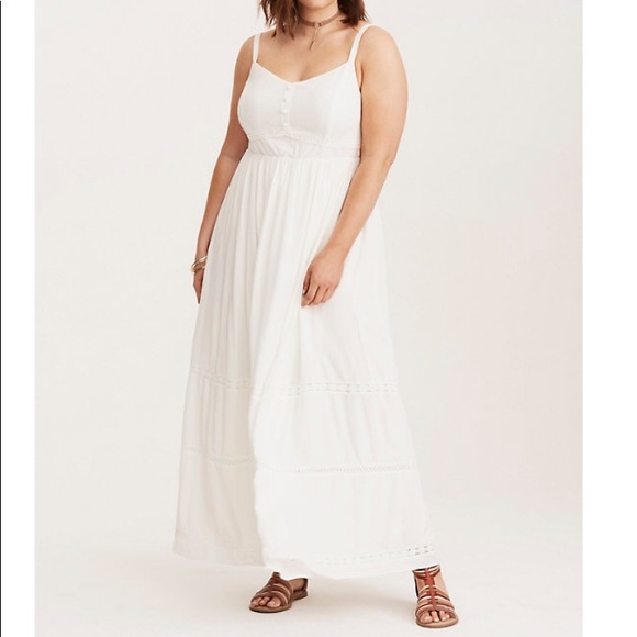 torrid white maxi dress